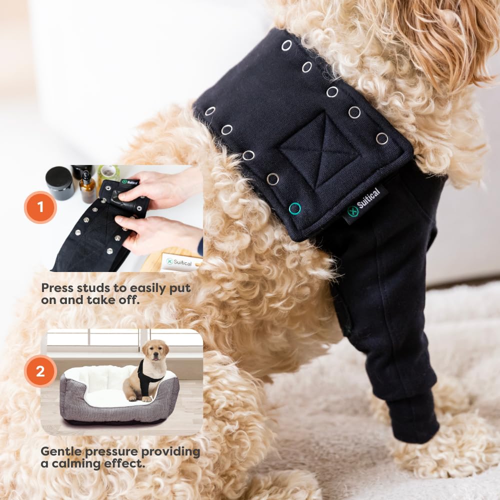 Recovery Sleeve for Dogs - Front Leg Protection After Surgery - Single Dog Leg Sleeve to Stop Licking - Machine Washable - Chest Circumference 25.2 inches to 33.1 inches - Length 13.8in - L