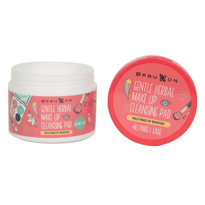 Gentle Herbal Makeup Cleansing Pads, Centella Asiatica Gotu Kola Daily Makeup Remover Wipes (40 Count)