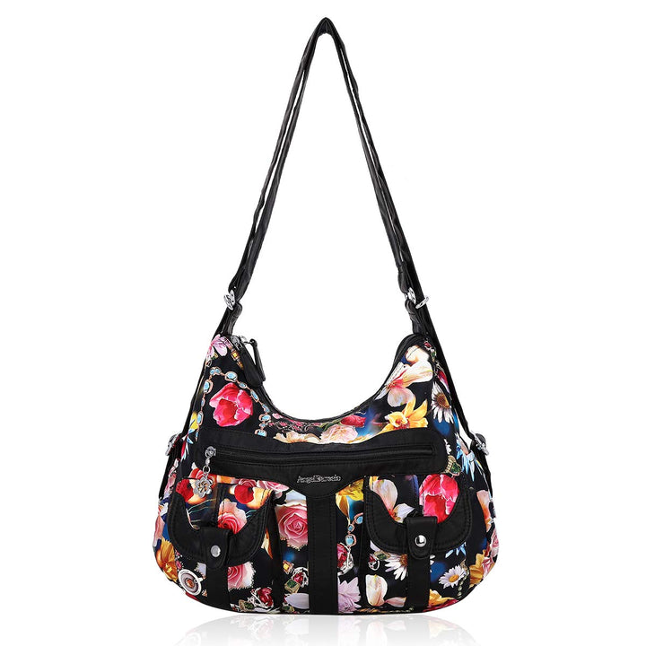 Women Multifunctional Soft Leather Handbag Purses Shoulder Hobo Backpack Crossbody Zipper Bag with Pocket (Fashion Brown)