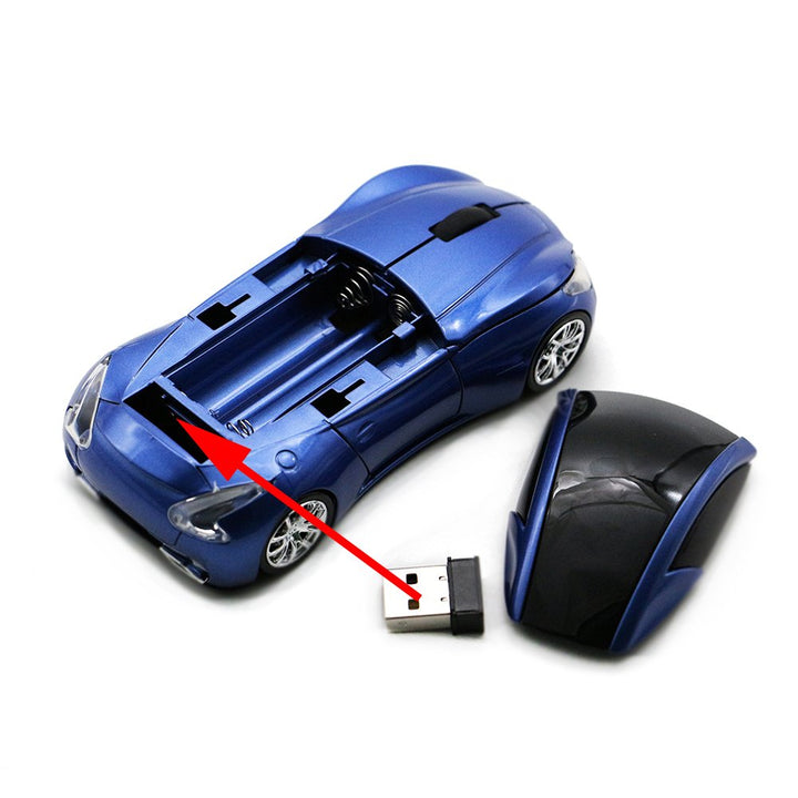 Sports Car Mouse Wireless Mouse Computer Mice Laptop Optical Gaming Mouse Red (Red)