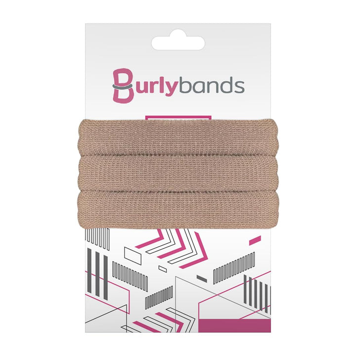 - The Ultimate Hair Ties for Thick Heavy or Curly Hair. No Slipping Damage Breaking or Stretching Out. Seamless Ponytail Holders Scrunchies Sports Hair Ties for Thick Hair (Lt Brown 3 Pcs)