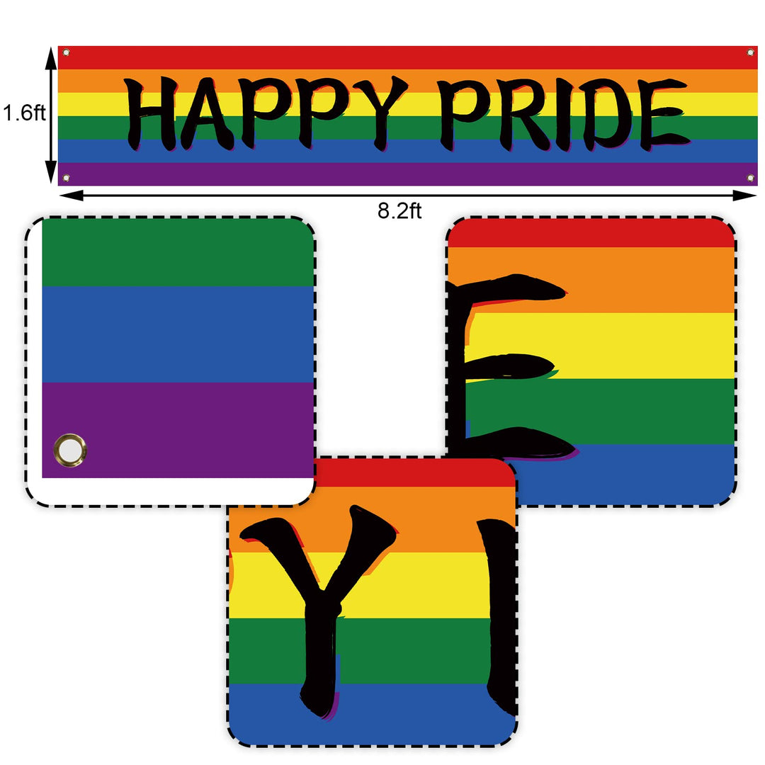 Nepnuser Happy Pride Outdoor Banner Pride Month LGBTQ+ 