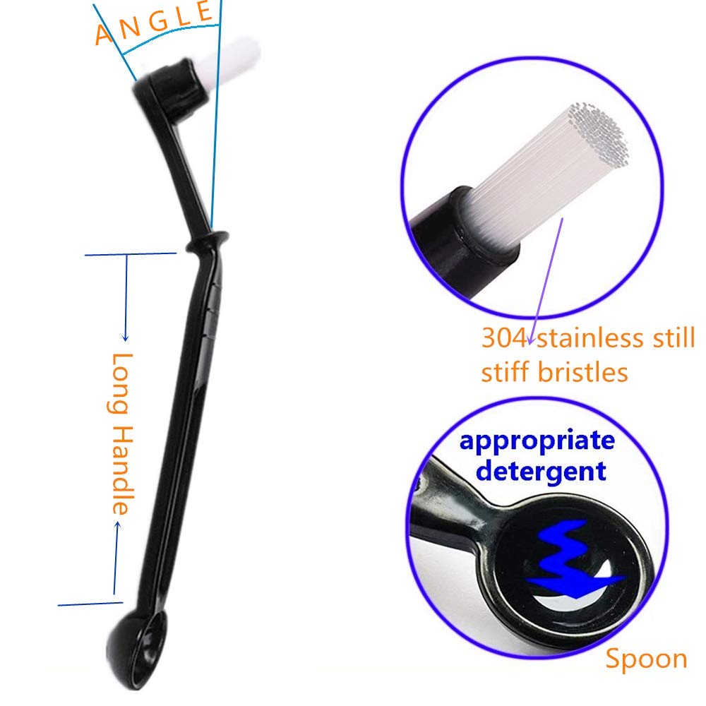 Coffee Machine Cleaning Brush Set, 2 Pieces Espresso Cleaner Brushes with Spoon Tool - Group Head Brush,Small Nylon Stainless Steel Bristles Brush for Grinders Home Kitchen Accessories