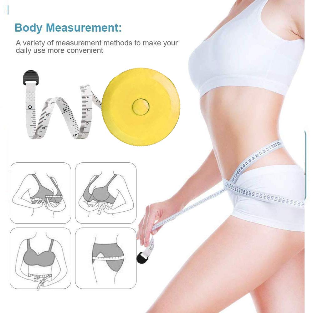 Retractable Double Scale Soft Tape Measure, 60150CM 60inch Dual Sided Flexible Ruler Measuring Tape, Weight Loss Medical Body Sewing Tailor Dressmaker Cloth Tools, Accurate Measurements 6 Pack