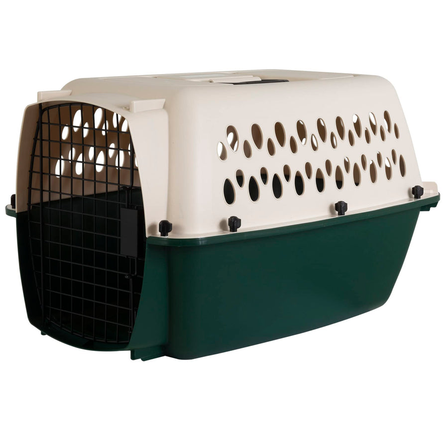 Ruffmaxx Dog Kennel Pet Carrier & Crate 24 (10-20 Lb), Outdoor and Indoor for Large, Medium, and Small Dogs - Made from Durable Recycled Material w/ 360-Degree Ventilation, Made in USA