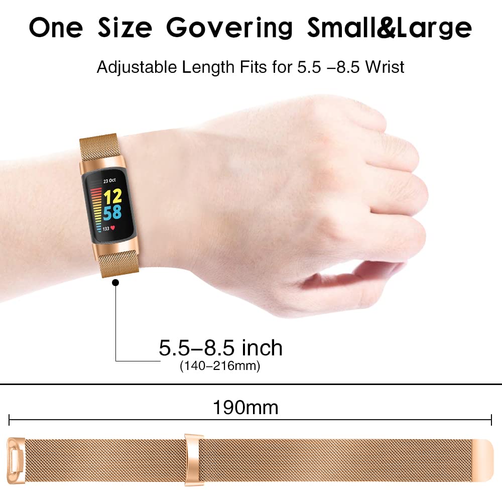 Metal Replacement Bands for Fitbit Charge 5 Advanced Fi
