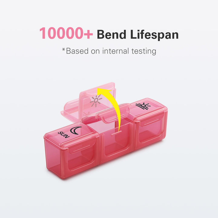 Weekly 7 Day Pill Organizer, Pill Box 3 Times a Day wit