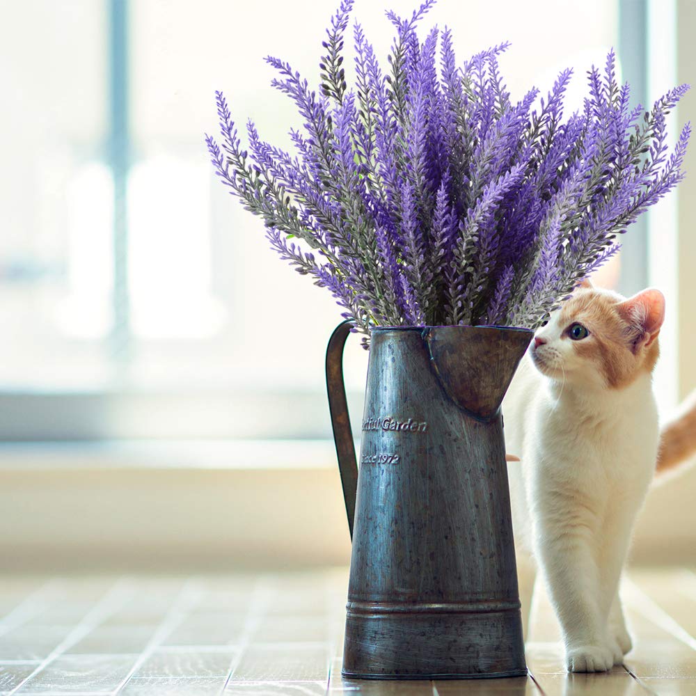 Artificial Flowers 6 Bundles Lavender Bouquet for Wedding Home Office Decoration - Pink