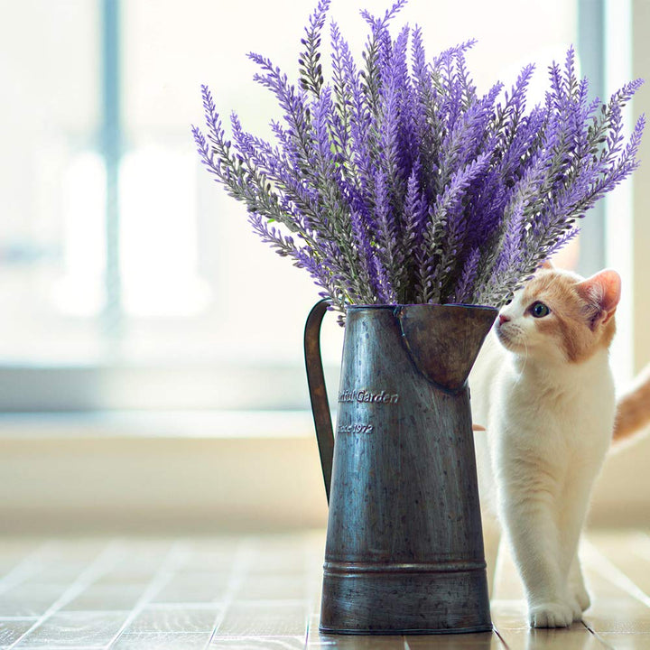 Artificial Flowers 6 Bundles Lavender Bouquet for Wedding Home Office Decoration - Pink