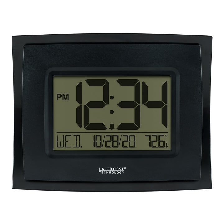 La Crosse Technology WT-8002U-B-INT Digital Black Clock