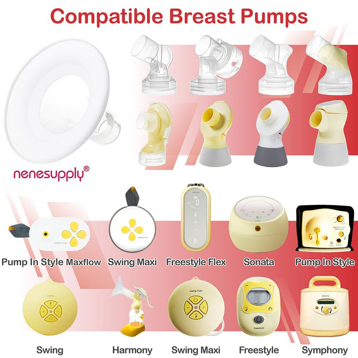Nenesupply 17mm Soft Flange Compatible with Medela Breast Pump Parts Replace 17mm Flange for Medela Acessories Compatible with Pump in Style Parts Symphony Swing Harmony Pumps and Personalfit Flex