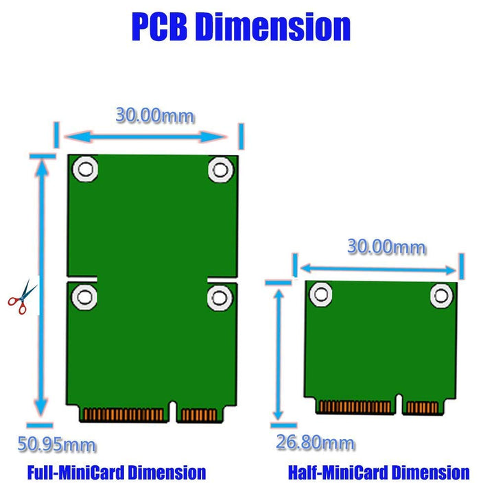 PCI-E 1X to Half/Full Mini PCI-E Adapter Pcie Connector