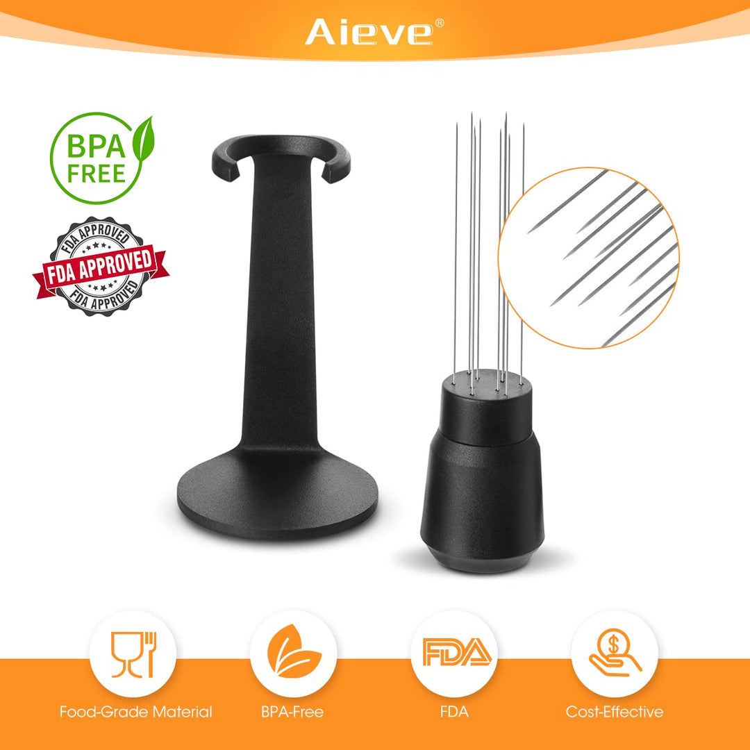 Aieve WDT Tool Espresso, Distribution Tool Espresso Machine Accessories(Ease of Use in 2 Ways Installtion)