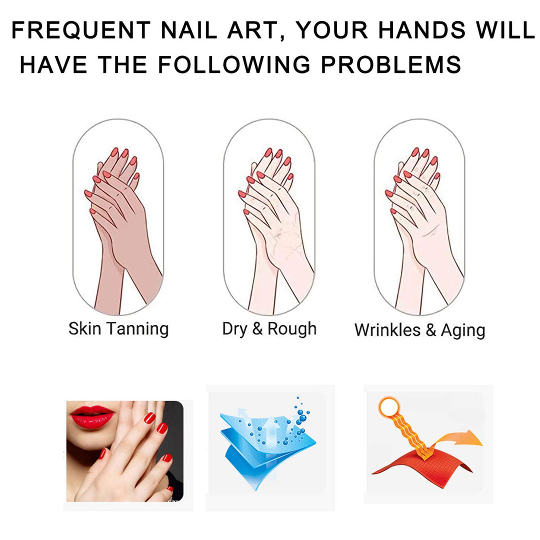 Pimoys Anti UV Gloves for Nail Lamp Light Manicure Glov