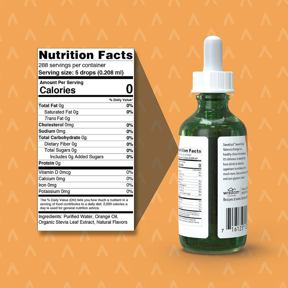 Sweet s Liquid Stevia Sweetener, Valencia Orange, 2 Ounce