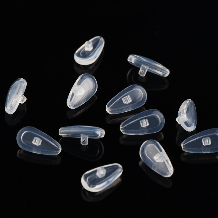 Sumind Eyeglass Repair Kit 10 Pairs Air Chamber Nose Pads Silicone Screw-in Eyewear Nose Pads with.