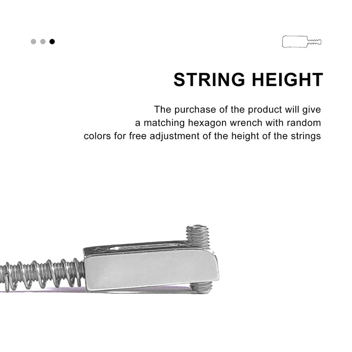 Guitar Bridge Saddle with Spring Screws Wrench Tremolo for Fender Strat Stratocaster Tele Telecaster Electric Guitar Replacement Parts Accessories 6Pcs Bridge Saddles(Chrome)