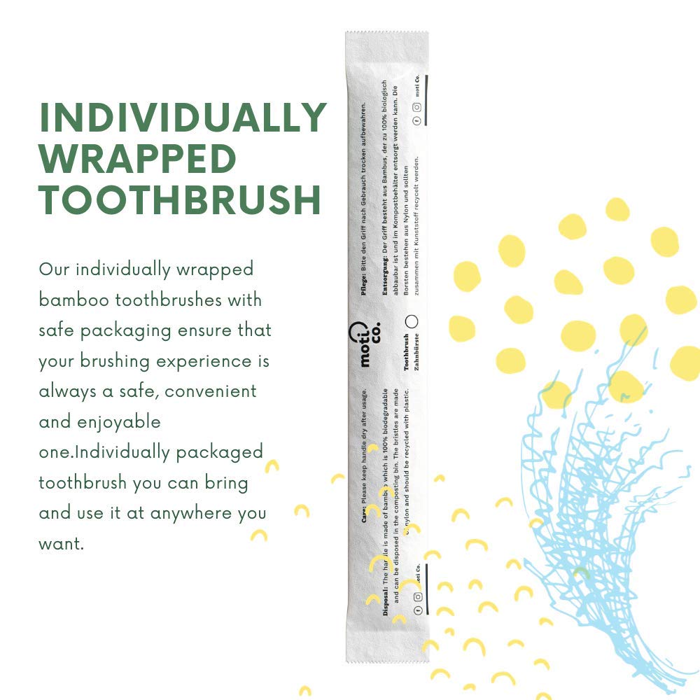 Bamboo Toothbrush - Soft Charcoal Bristles - Eco-Friend