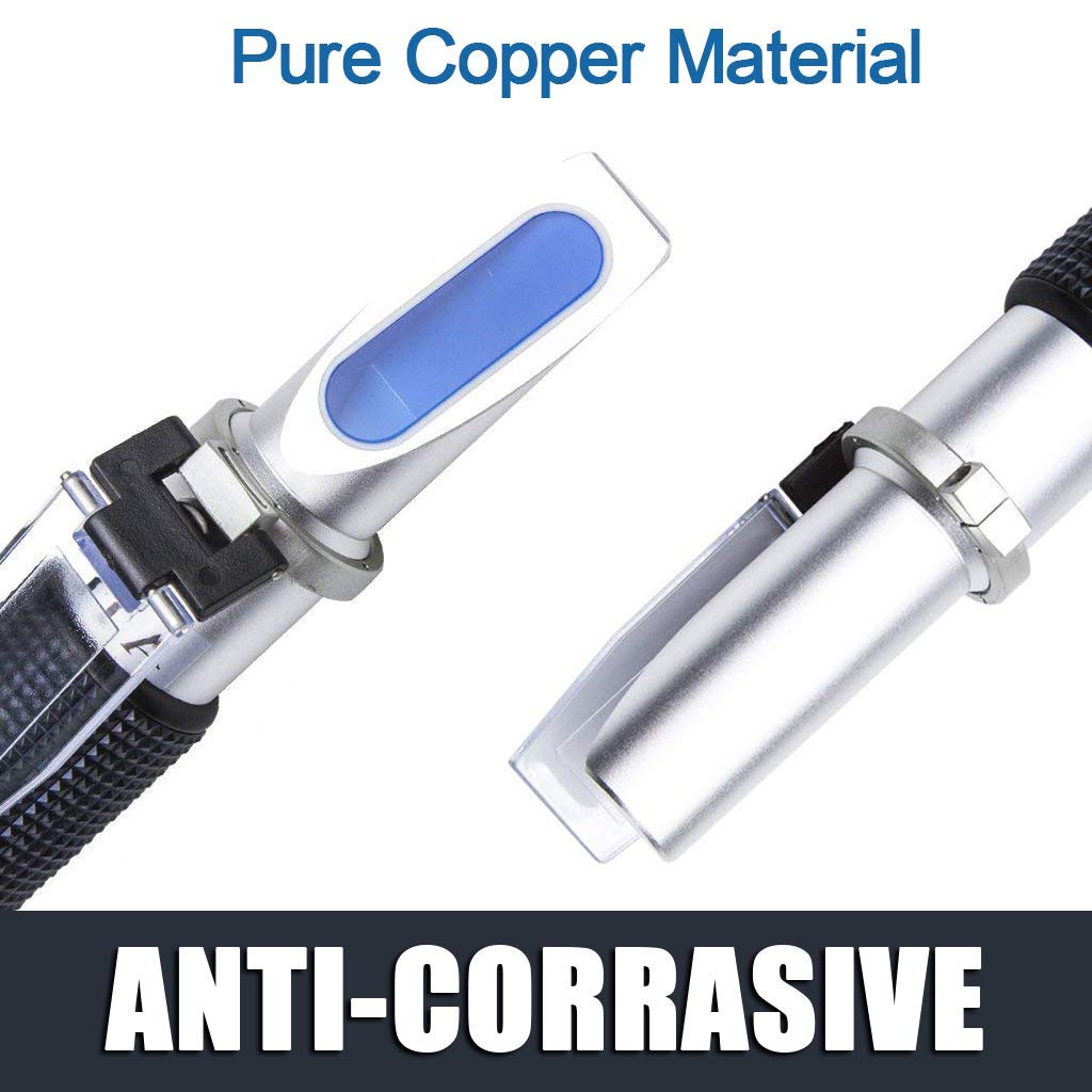 Alcohol Refractometer for Spirit Alcohol Volume Percent Measurement with Automatic Temperature Compensation (ATC), Range 0-80% v/v.Alcohol Refractometer for Spirit Alcohol Volume Percent