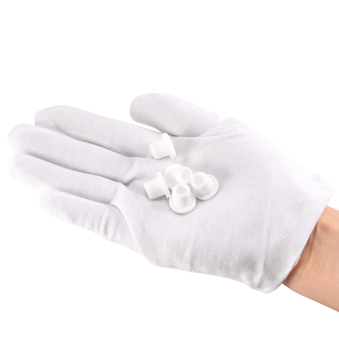 MECCANIXITY Silicone Rubber Hole Plug White Soft Flexib