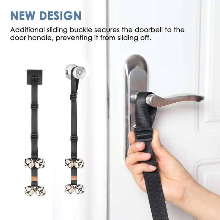 Dog Doorbells for Potty Training, 3 Snaps Adjustable Puppy Dog Door Bells with 7 Extra Loud Bells for Dogs Training, Housebreaking, Door Knob, Ring to Go Outside Puppy Pet Supplies