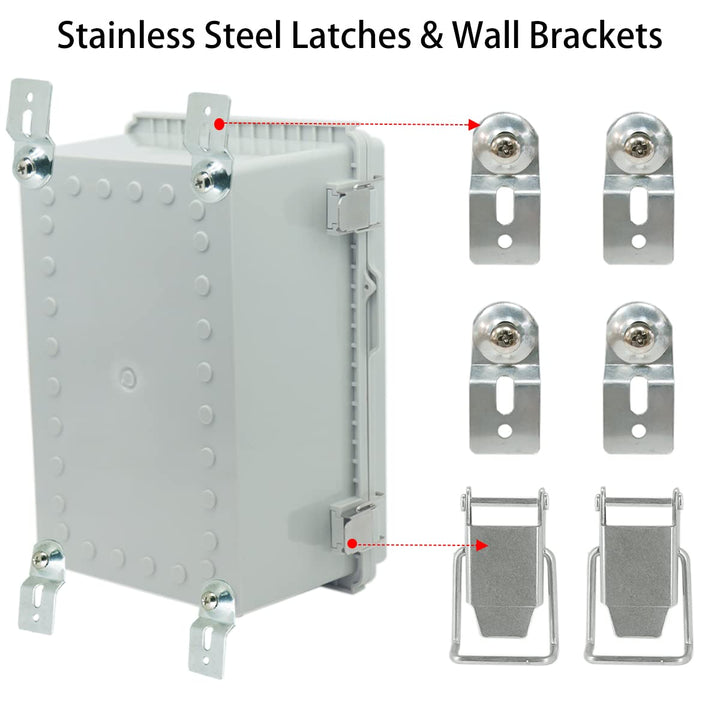 Otdorpatio Junction Box, Hinged Cover Stainless Steel L