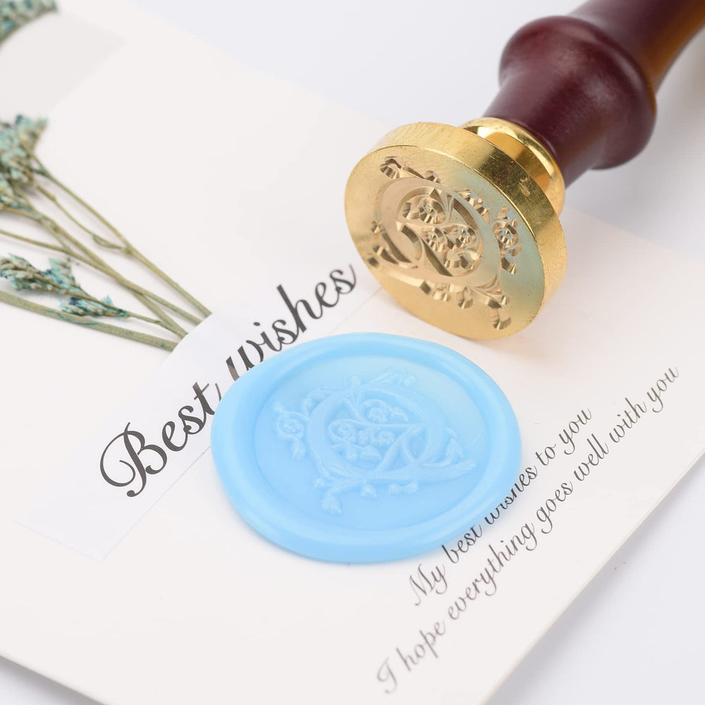 iTERYOU 2Pcs Letter Q Wax Seal Stamp with Gift Box, A t