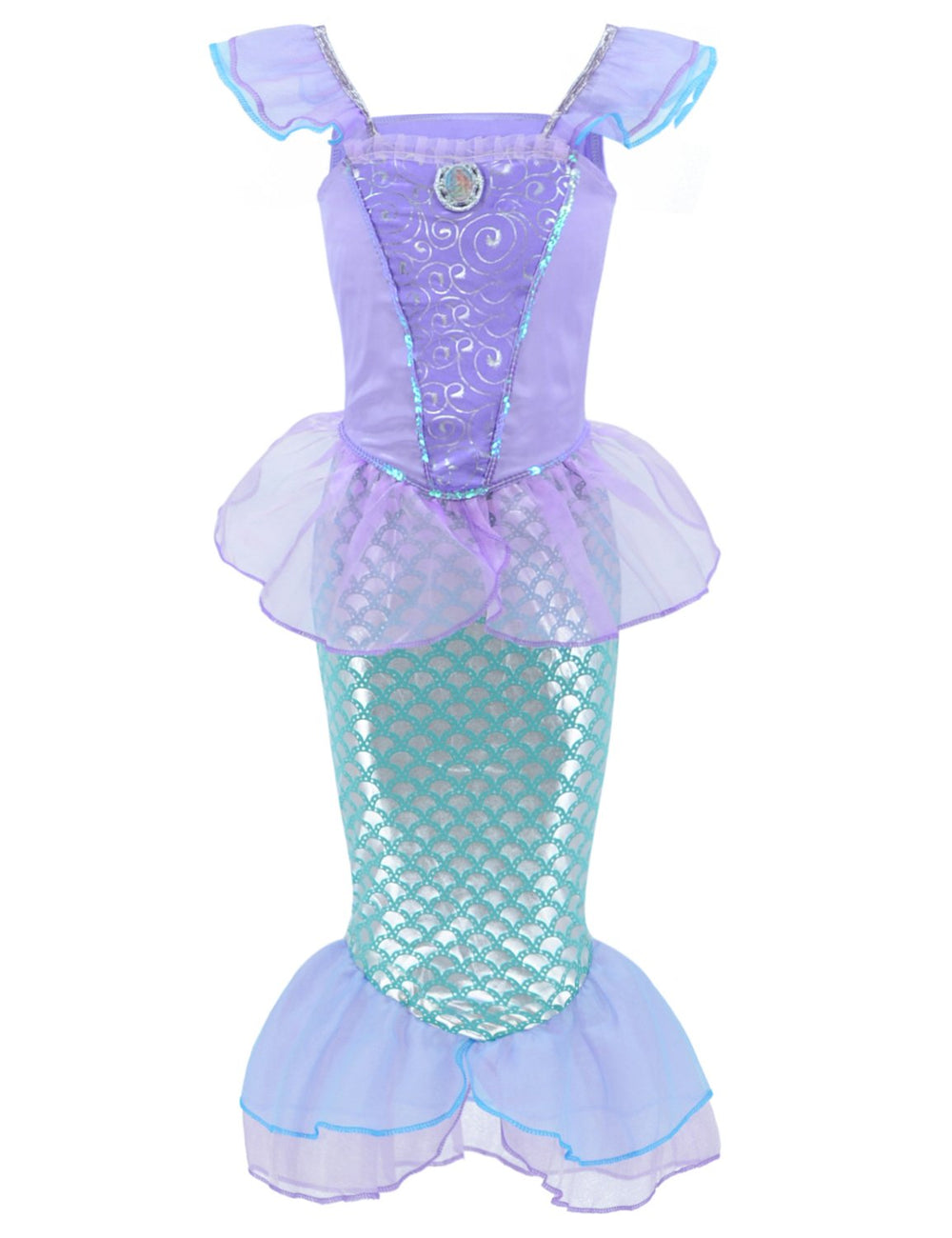 Little Girls Mermaid Princess Costume Dress for Girls D