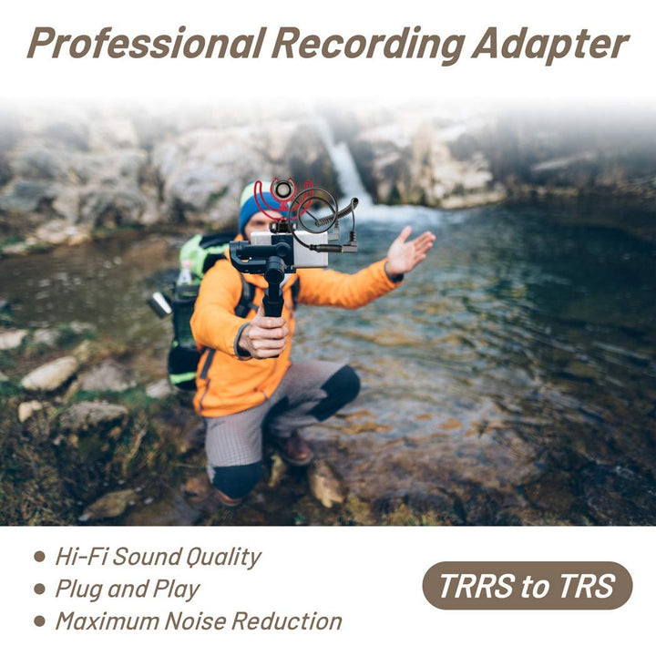 Sound harbor TRS to TRRS Adapter 3.5mm Microphone Conve