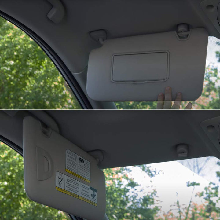 Dasbecan Gray Left Driver Side Sun Visor Compatible with Nissan Altima 2013 2014 2015 2016 2017 2018 with Mirror and Vanity Light Without Sunroof Replaces# 96401-3TA2A