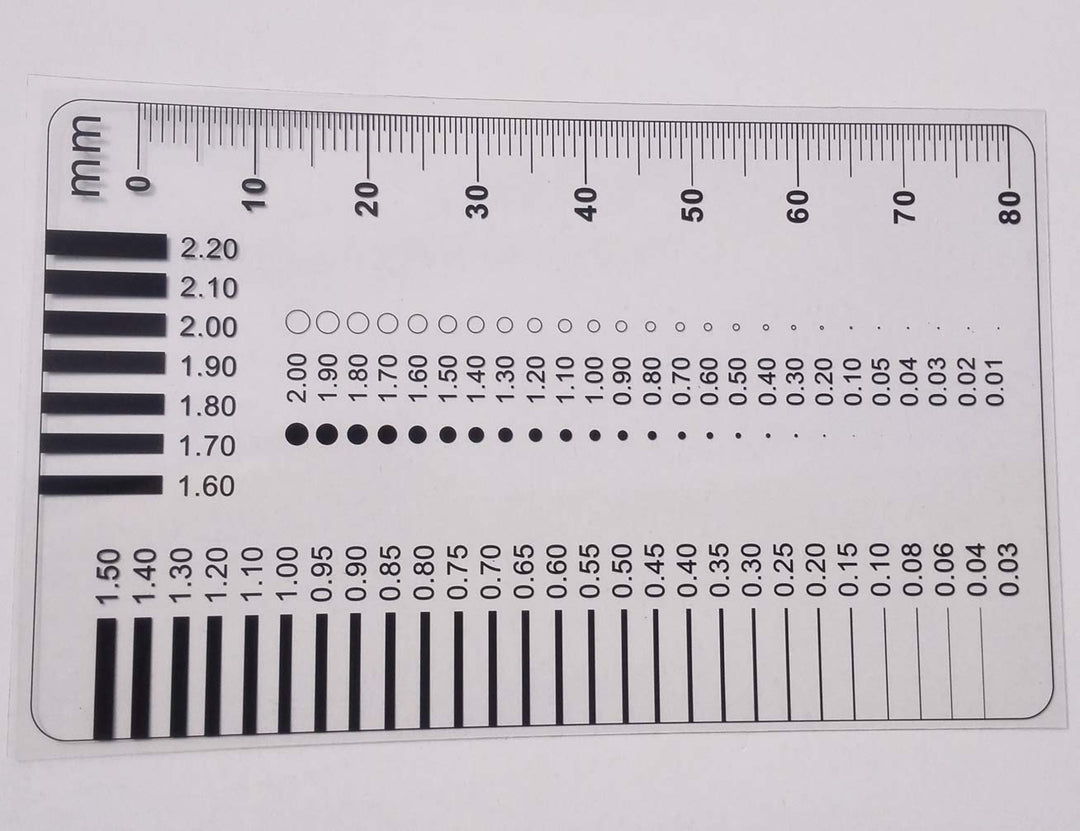 High-Precision Polyester Size Estimation Chart SEC Scratch Measure Defect Compare Stain Test Film Dot Gauge Spot Meter (2220d)