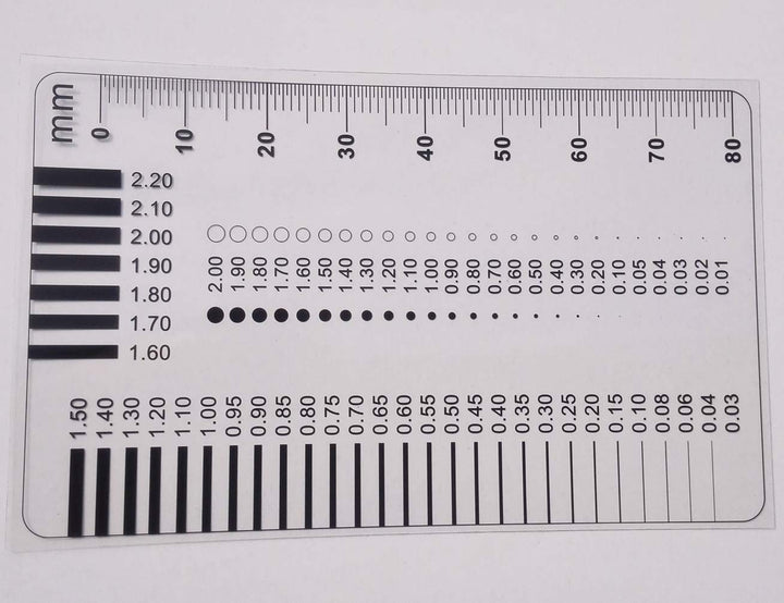High-Precision Polyester Size Estimation Chart SEC Scratch Measure Defect Compare Stain Test Film Dot Gauge Spot Meter (2220d)