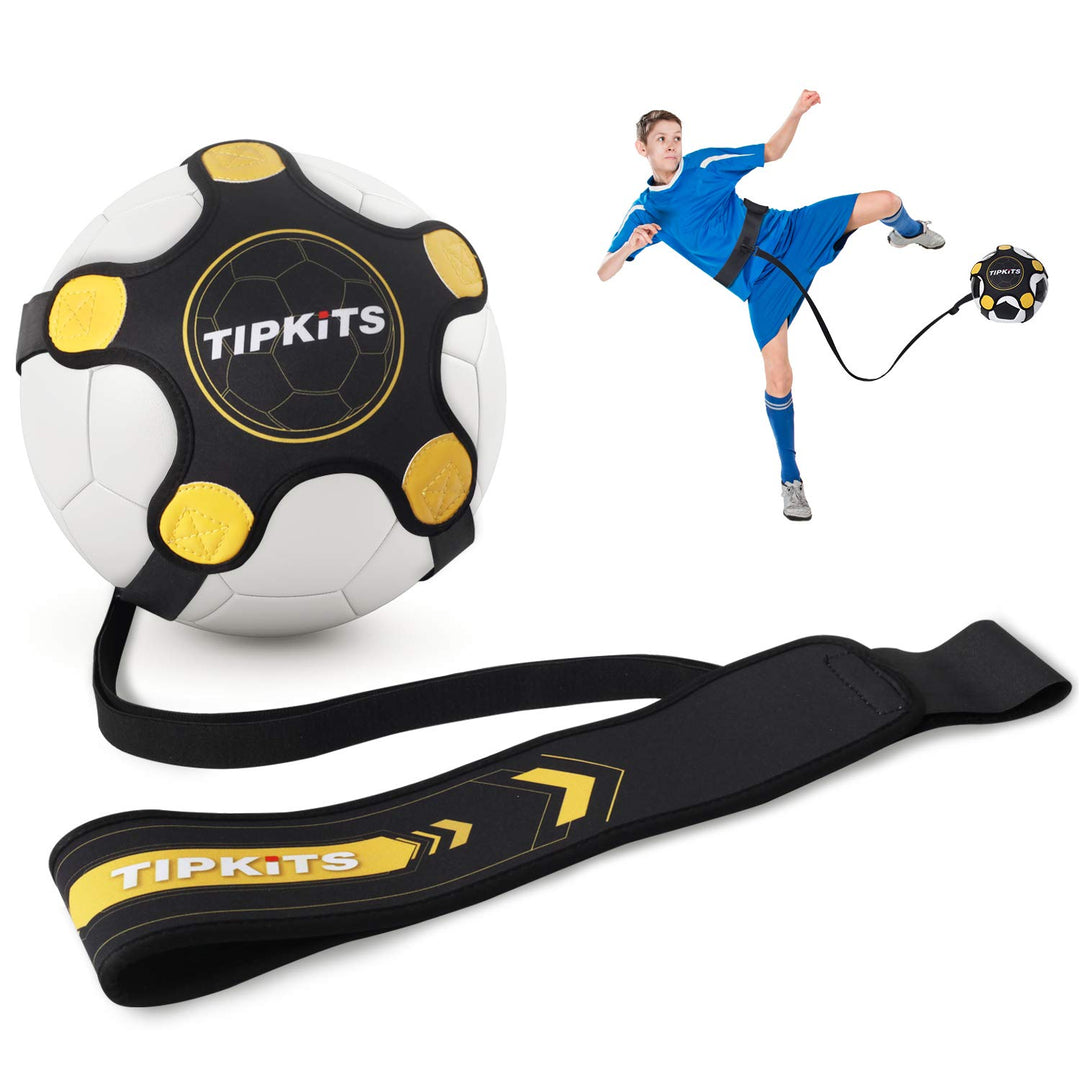 Soccer Training Equipment for Kids Adults, Solo Soccer Trainer Belt, with Upgraded Leather Fixation