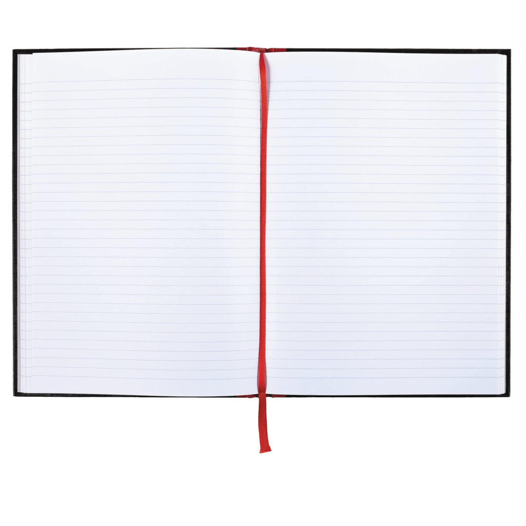 Black n&#39; Red Notebook, Business Journal, 11-3/4 x 8-1/4, 96 Sheets, Ruled, Optik Paper, Hardcover, Casebound, Black (D66174)
