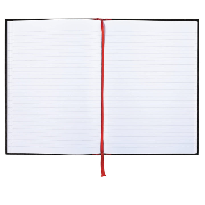 Black n&#39; Red Notebook, Business Journal, 11-3/4 x 8-1/4, 96 Sheets, Ruled, Optik Paper, Hardcover, Casebound, Black (D66174)