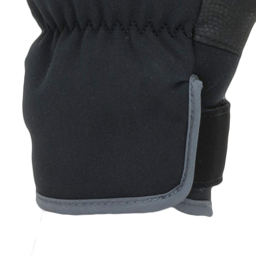 Unisex Waterproof Extreme Cold Weather Cycle Split Finger Glove, Black/Grey, Large