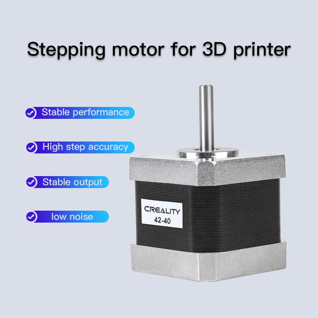 Creality 3D Printer 42-40 Stepper Motor, 2 Phase 1A 1.8 Degree 0.4N.M Stepper Motor for 3D Printer Extruder, Compatible with CR-10 and Ender-3 Series E Axis