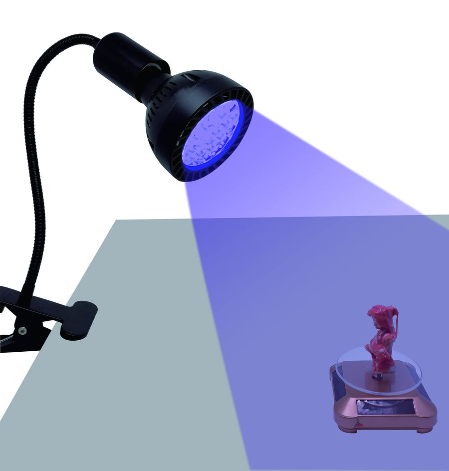 3D Printer UV Resin Curing Light with Solar Turntable 360°Rotating Stand for Solidify ISLA DLP LCD 3D Printer Photosensitive Resin, DIY Curing Enclosure