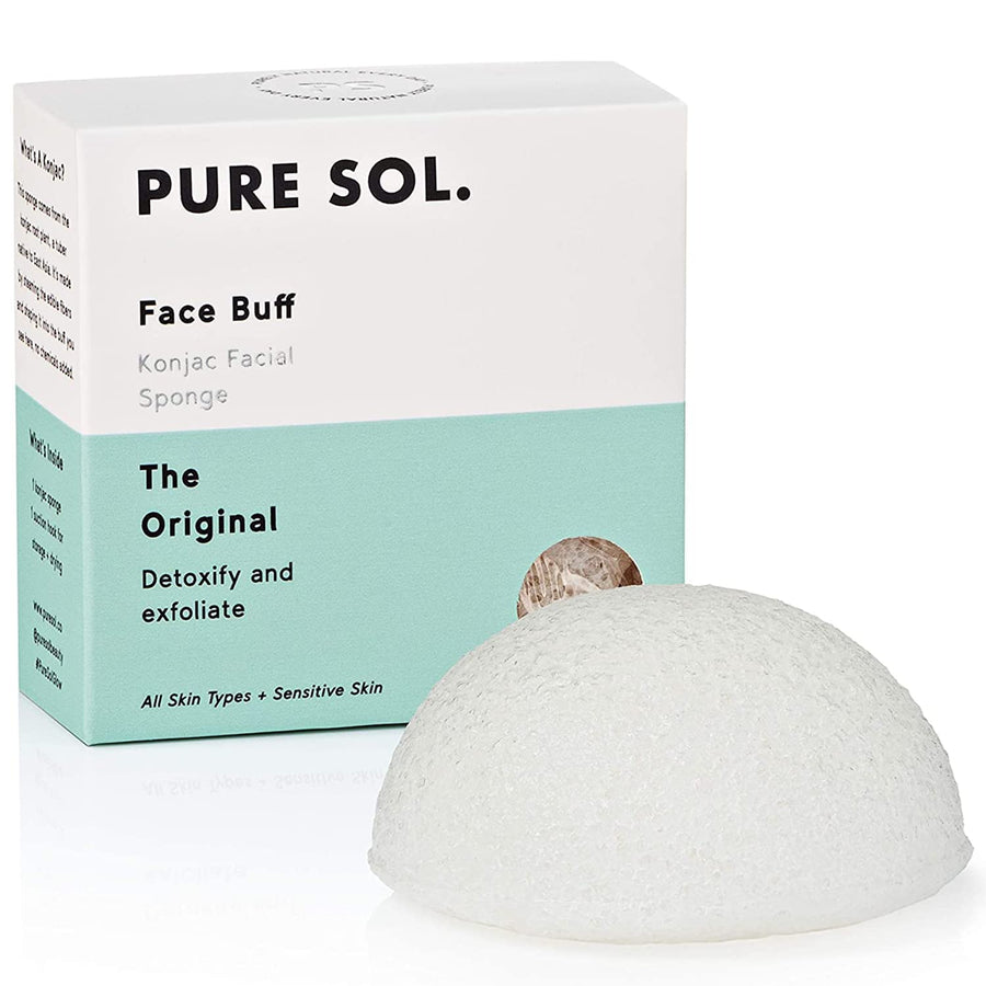 Konjac Sponge - Original - Facial Sponge, Sponge, Eco-Friendly - Gentle Exfoliating Sponge, Deep Cleansing, Improved Skin Texture - Konjac Facial Cleansing Sponge