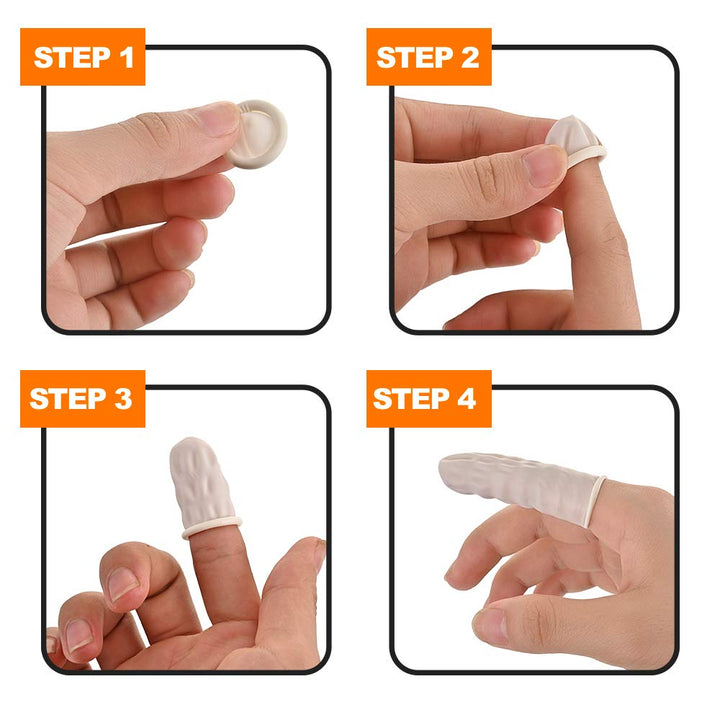 Jeembay Latex Finger cots- Pack of 50 Disposable Medium