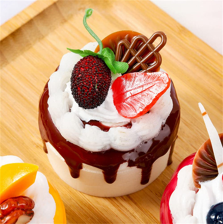 Realistic Artificial Simulation Cake Dessert Mixed Fake Cupcakes Model Faux Bread for Display Kitchen Decoration Photography Props 6Pcs, Multi, 2.9in