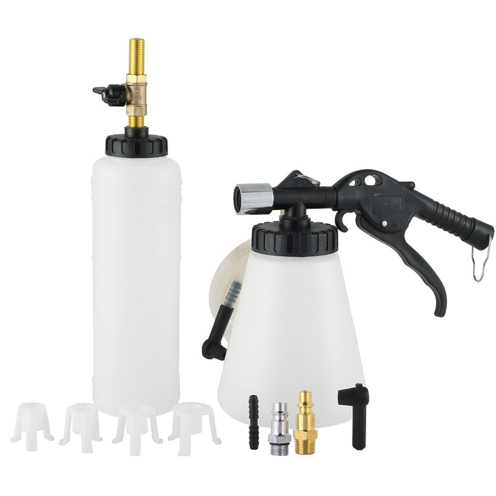 Pneumatic Vacuum Brake and Clutch Fluid Bleeder Tool Kit | Car Truck Motorcycle Brake Oil Change Set with Extractor and Refill Bottle Brake Bleeder Pump Brake Fluid Bleeder Kit