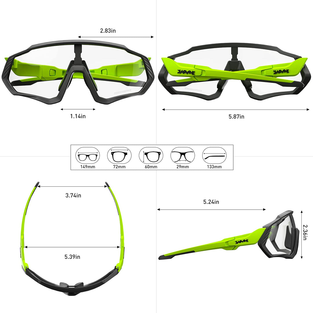 Photochromic Cycling Glasses Men Women Mountain Bike Sunglasses Clear MTB Bicycle Riding