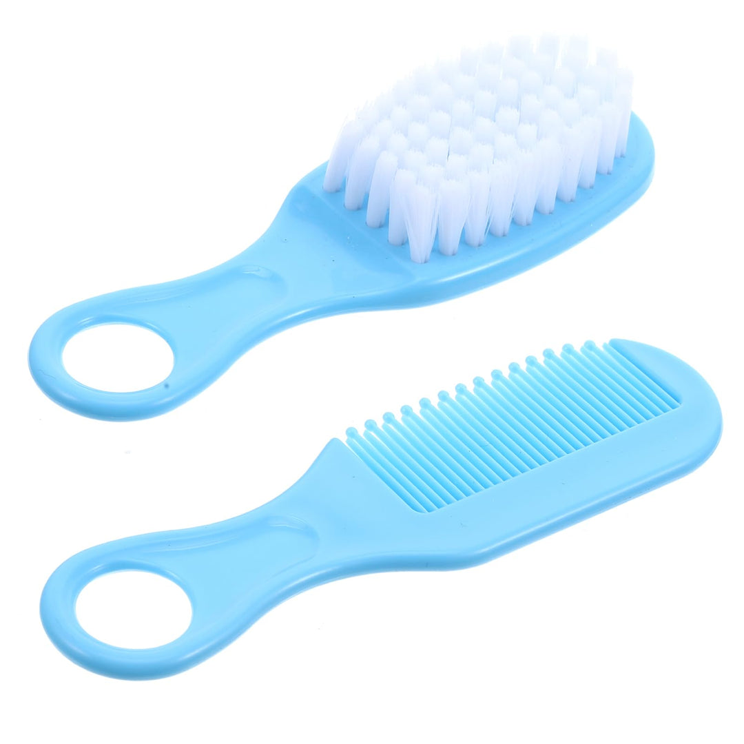 EXCEART Baby Hair Brush and Comb Set Massage Scalp Brush for Newborn and Toddler 1Set (Pink)