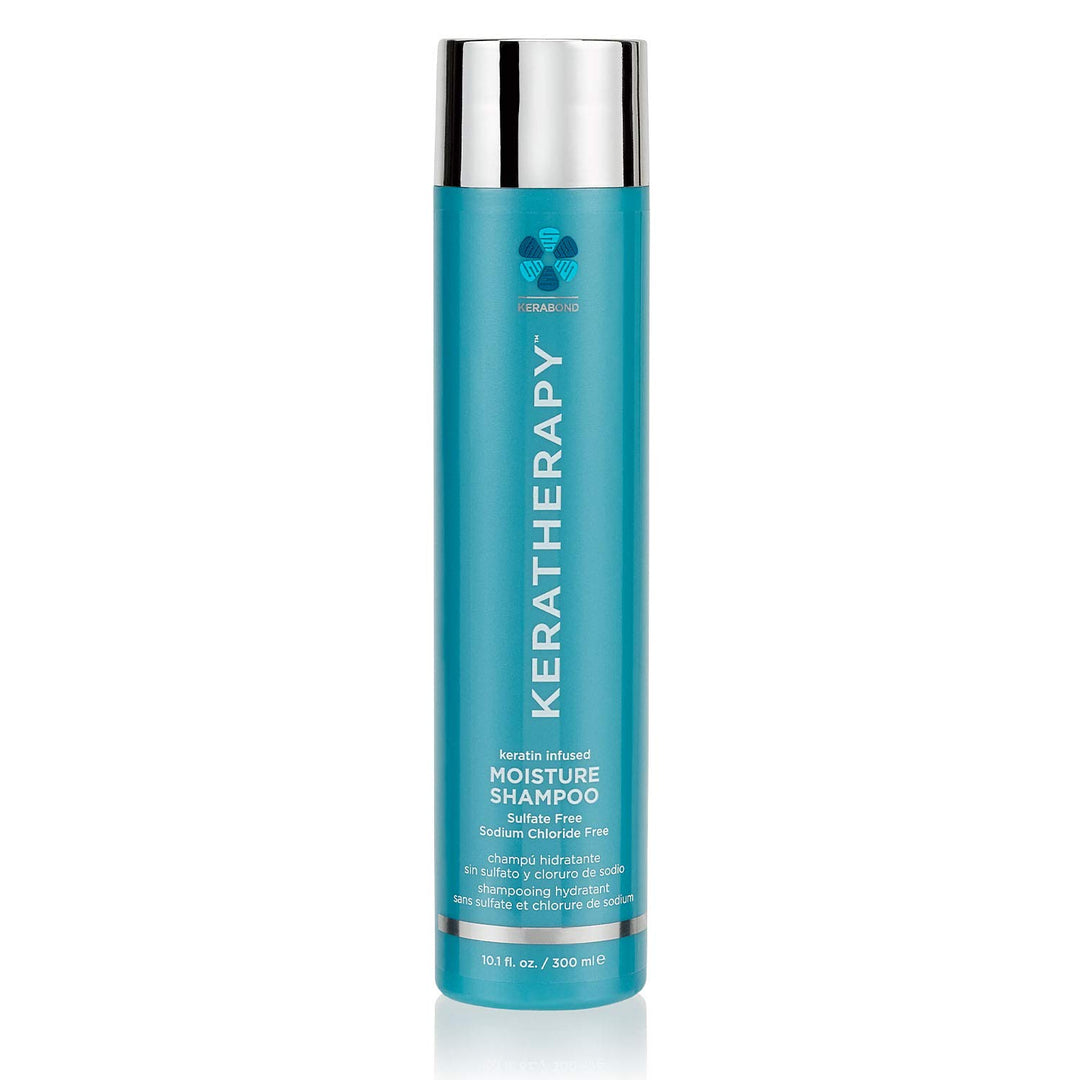 Keratherapy Keratin Infused Moisture Shampoo, 10.1 fl. oz., 300 ml - Anti Frizz Moisture Shampoo for Oily Scalp and Dry Ends - Kerabond Technology, Aloe Vera, &amp; Willow Bark