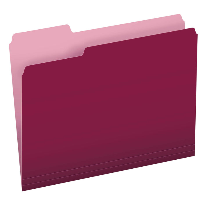 Pendaflex Two-Tone Color File Folders, Letter Size, 1/3