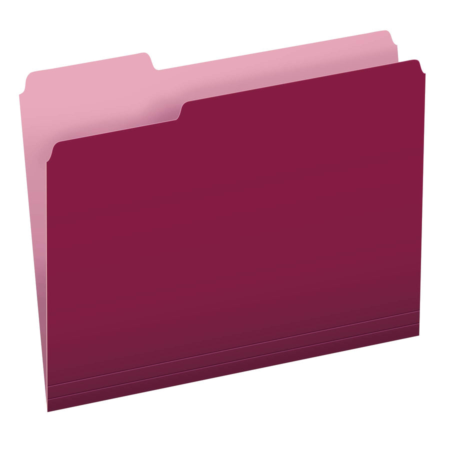 Pendaflex Two-Tone Color File Folders, Letter Size, 1/3