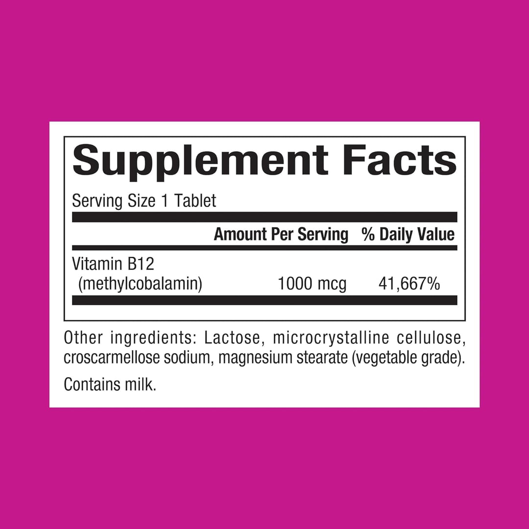 Natural Factors, Vitamin B12 Methylcobalamin 1000 mcg, 