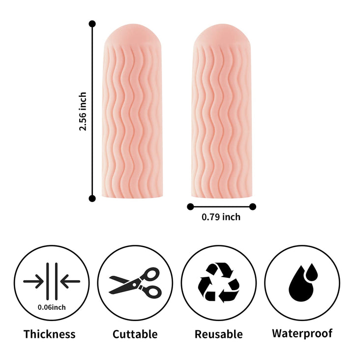 12 PCS Finger Cots - Finger Protectors Gel Finger Gloves Covers Fingertip Sleeves Guards for Cracked Skin, Trigger Finger and More, Large Size