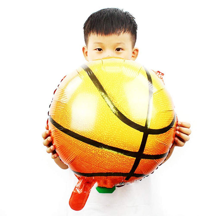 Basketball Mylar Foil Balloons,Sports Theme Party Supplies,10Pcs(18 Inch) (Basketball-1)